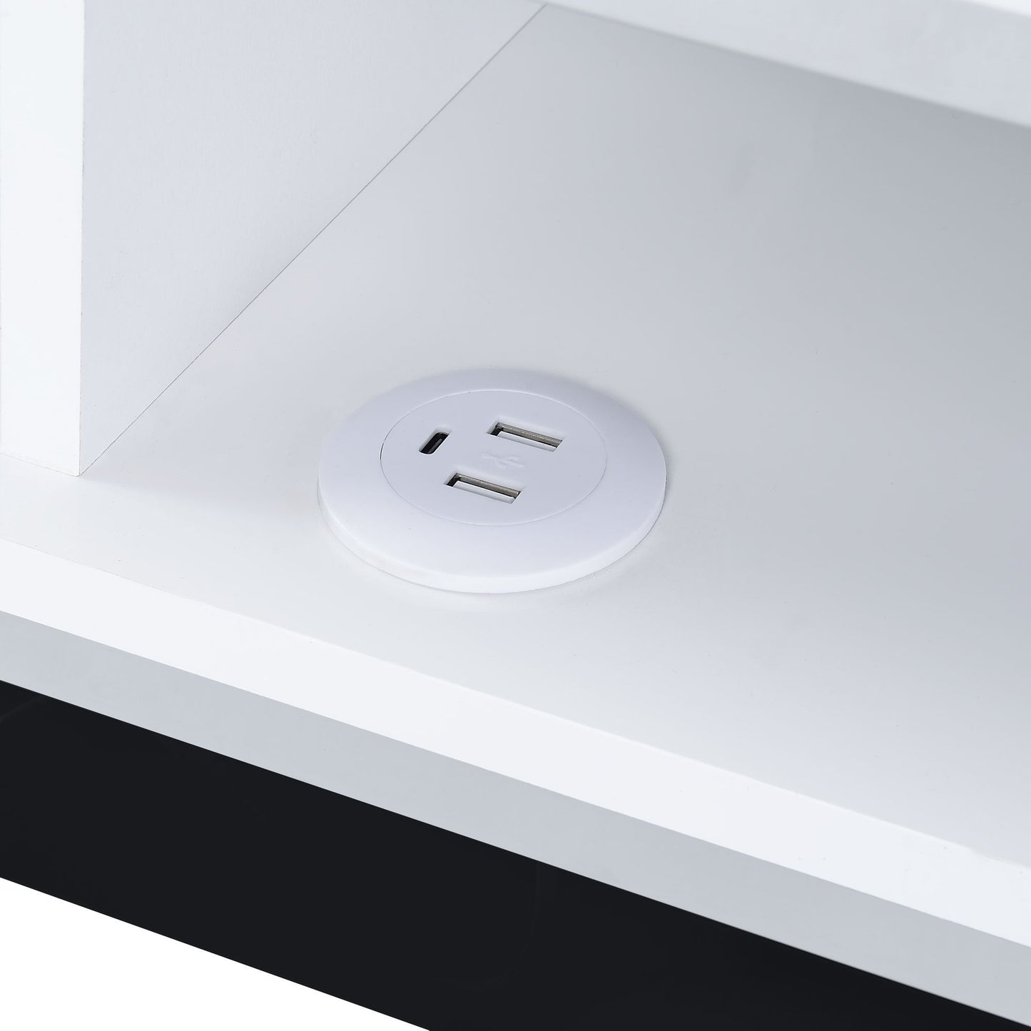 Midway - 80" TV Console With Firelight - White