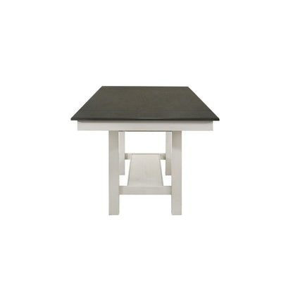 Brook Bay - Gathering Trestle Table Top - Textured White / Carbon Gray