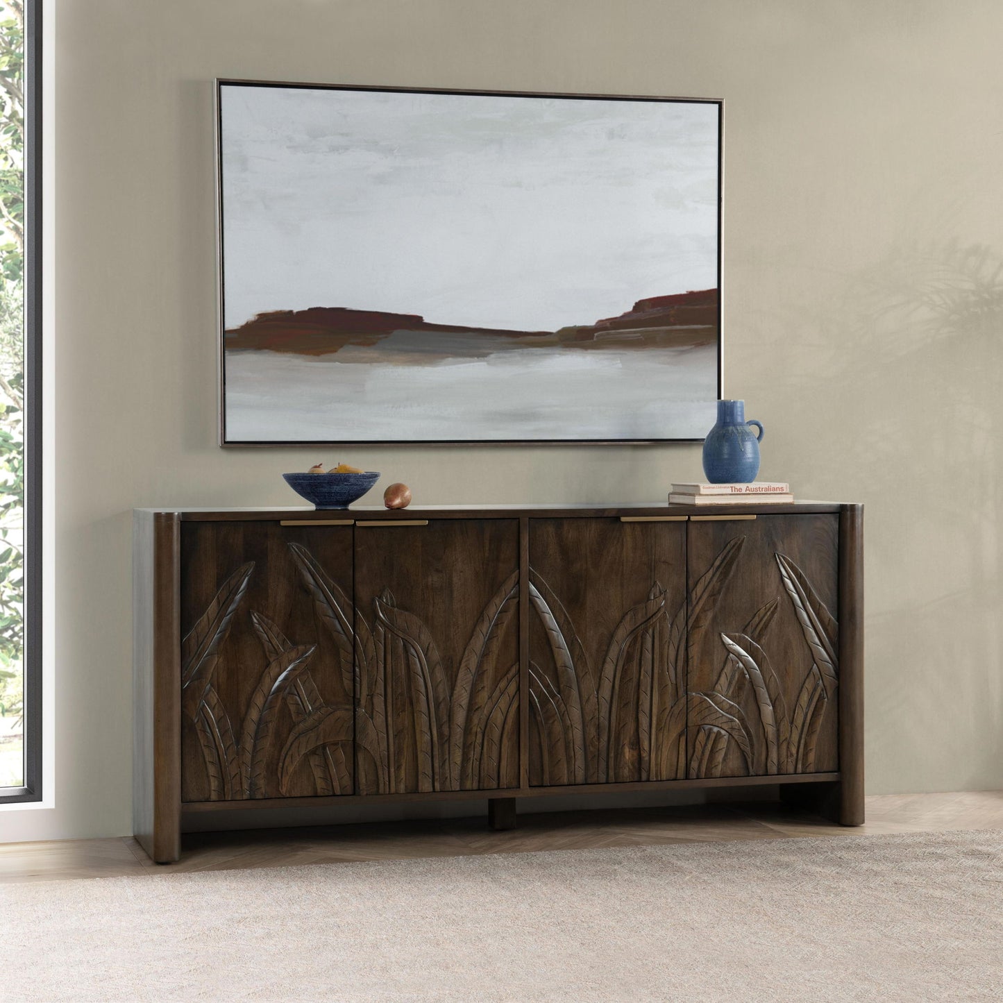 Ledro - Wood 4 Door Buffet