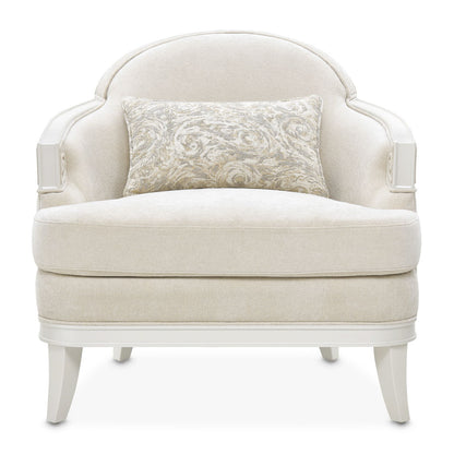 La Marisia - Chenille Matching Chair - Tranquil / Creamy Pearl