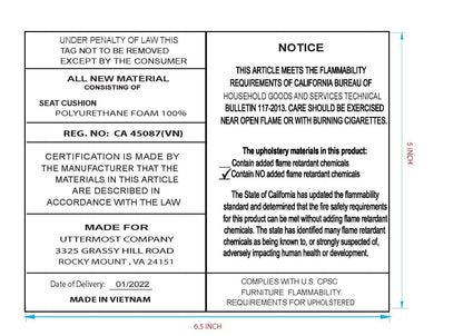 Lismore - Small Fabric Bench - Beige