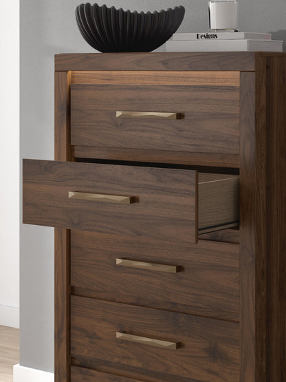 Janfyn - Five Drawer Chest - Brown