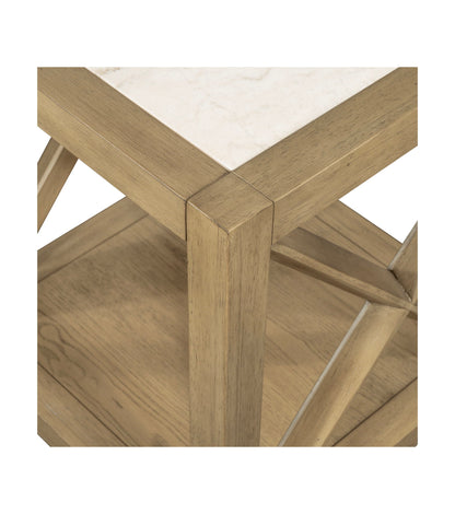 Holden - Square End Table - Rustic Blonde