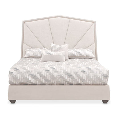 Fantosini - King Tufted Panel Bed - Silver Mist