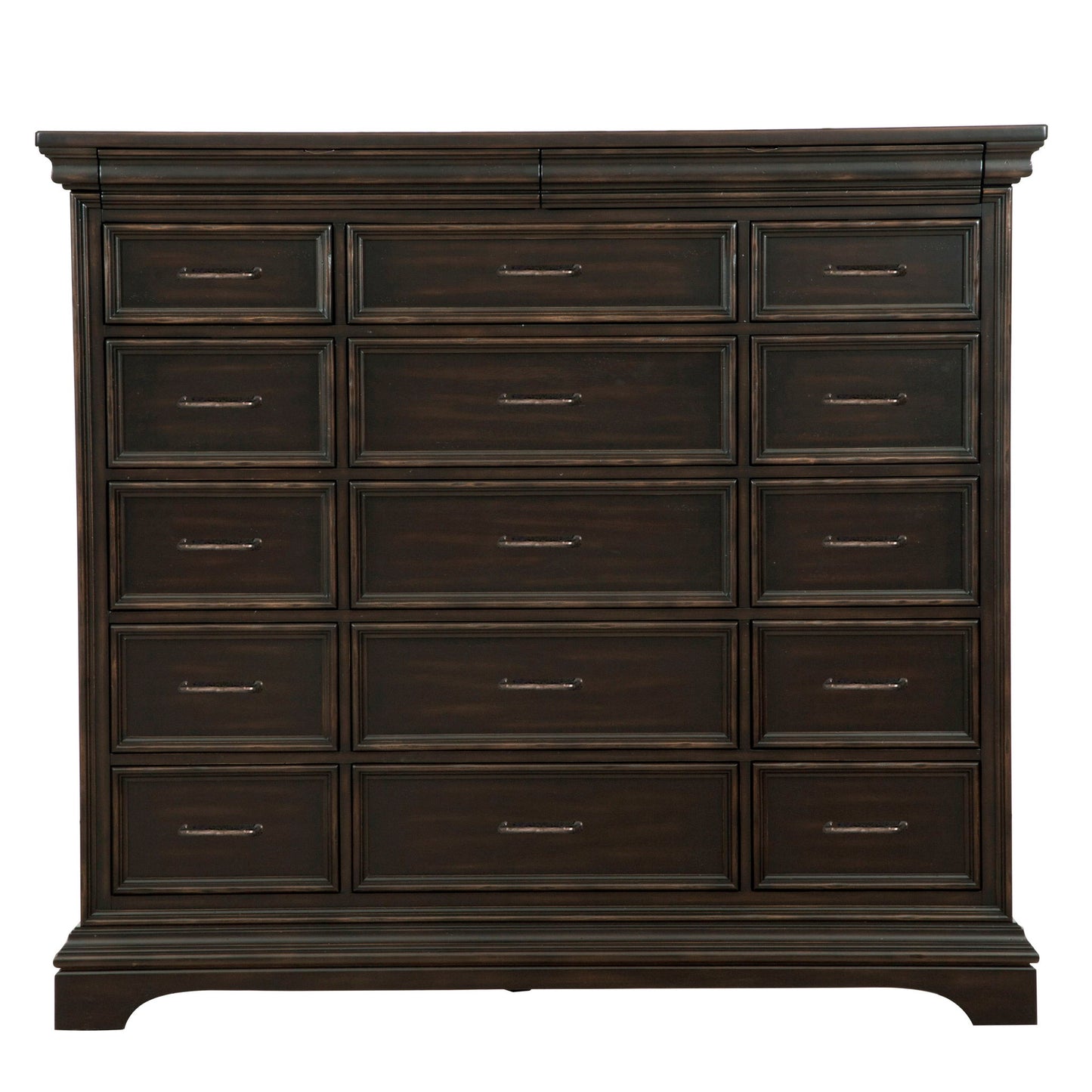 Caldwell - 17 Drawer Master Chest - Dark Wood