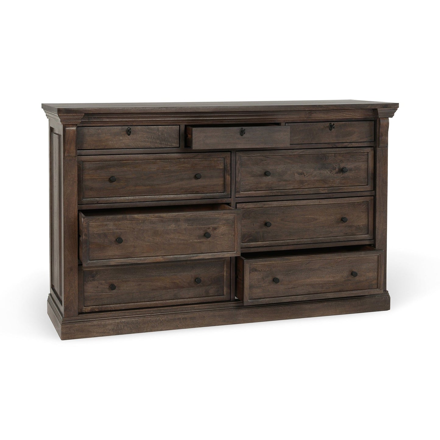 Adelaide - Wood 9 Drawer Dresser - Cocoa Brown