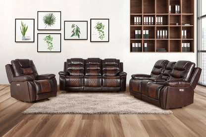 Nikko - Console Loveseat With Dual Recliners