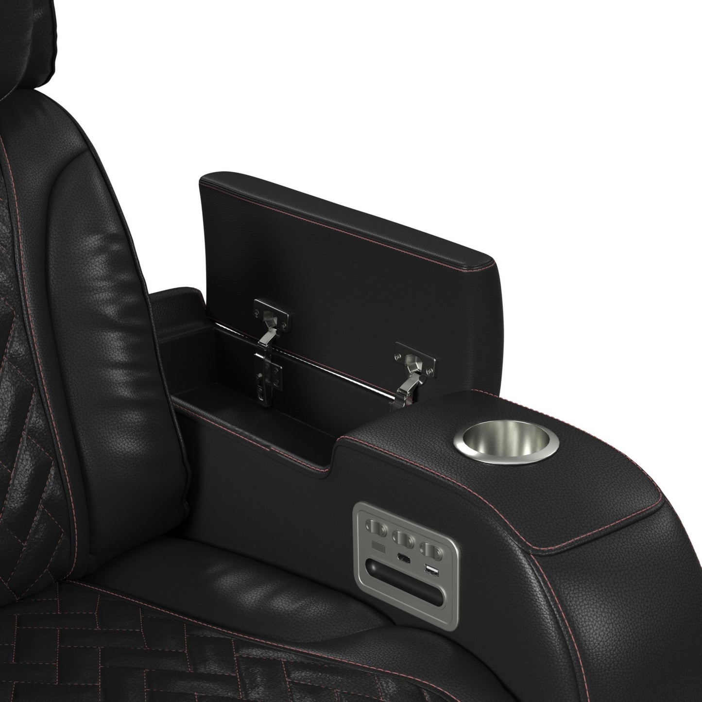 Prime Time - P3 Loveseat With LED, Wireless Charger Pocket, And Console