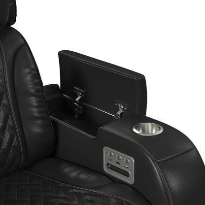 Prime Time - P3 Loveseat With LED, Wireless Charger Pocket, And Console