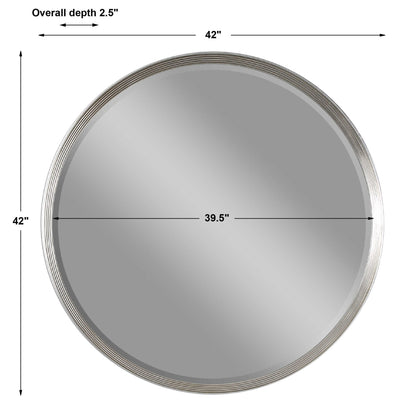 Serenza - Round Mirror - Silver