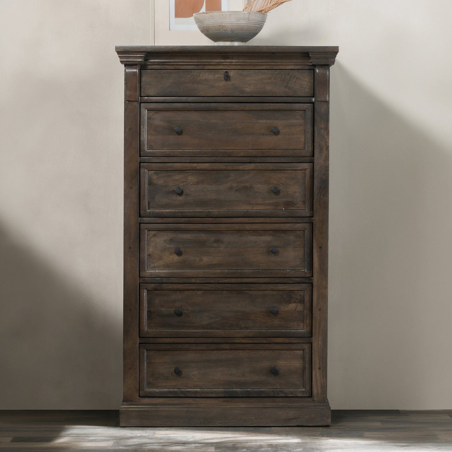 Adelaide - Wood 6 Drawer Chest - Cocoa Brown