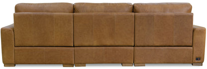 MS - Optimus Three-Seat Power Sectional - Light Brown
