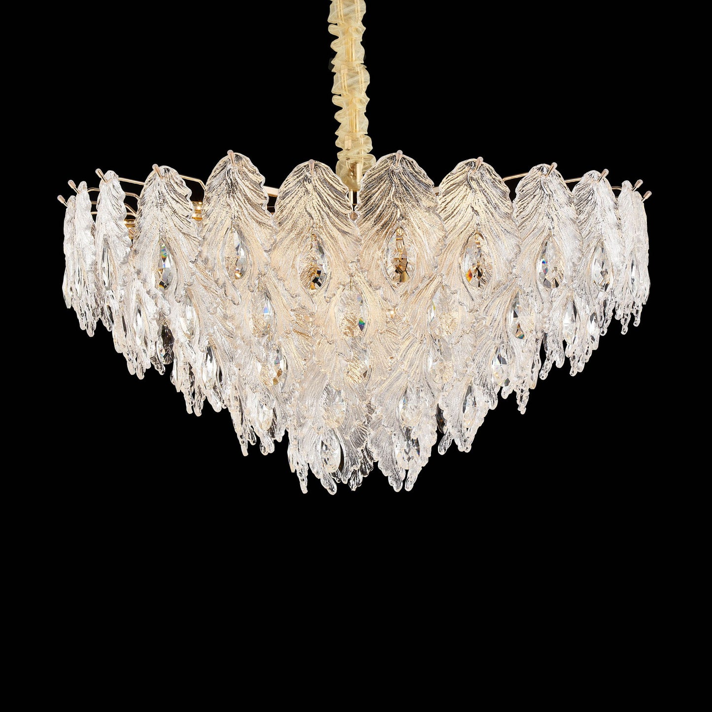 Michael Amini Lighting - Orlisse 18-Light Acrylic Chandelier - Gold