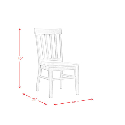 Lakeview - Slat Back Side Chair (Set of 2) - Natural Finish
