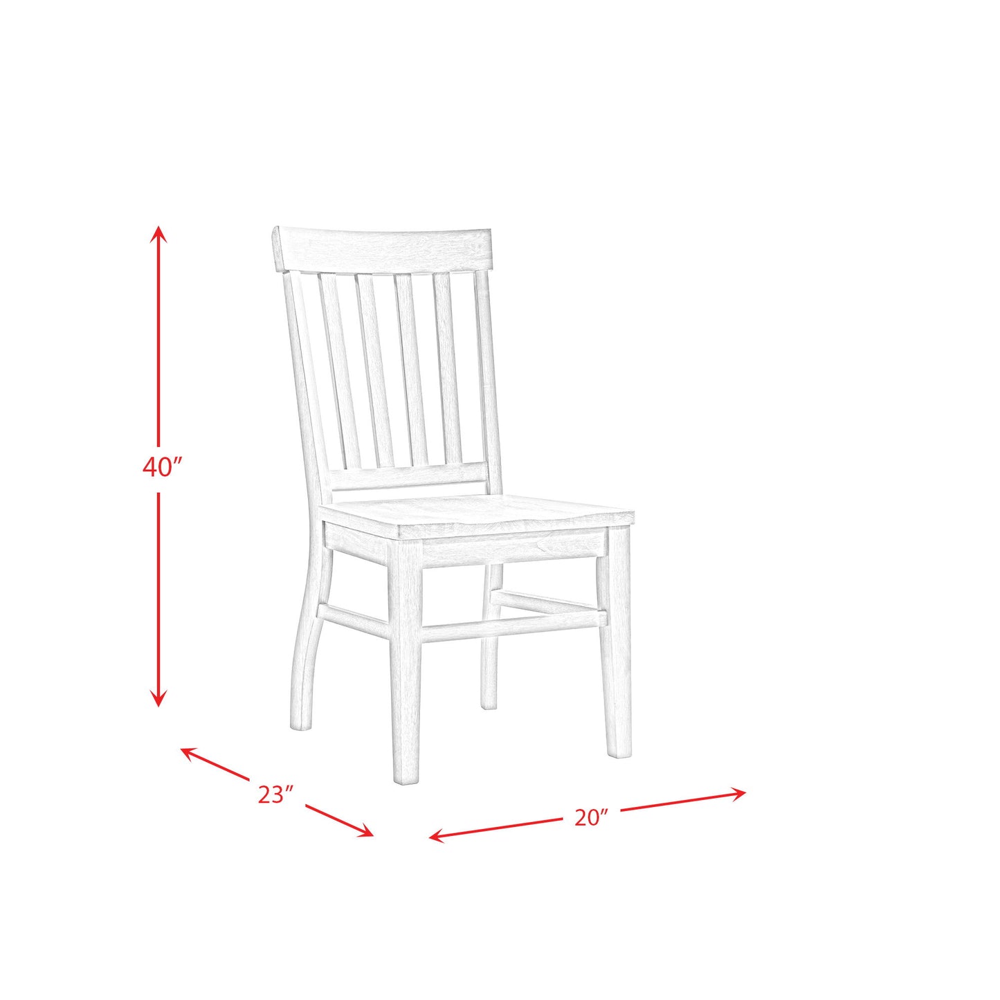 Lakeview - 5 Piece Rectangular Dining Set (Table & Four Chairs) - White