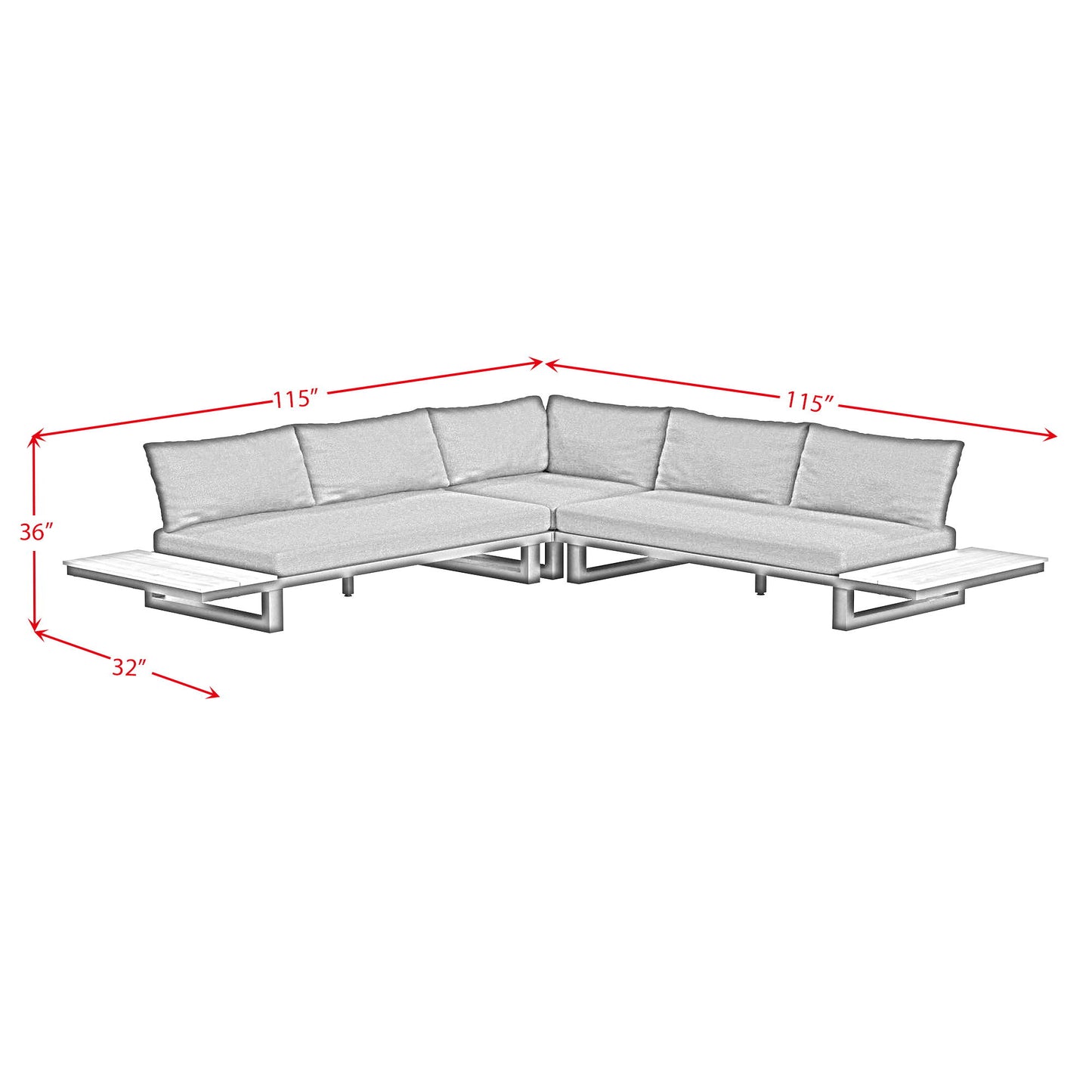 Cabana - Three Piece Outdoor Living Set - Black
