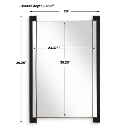Cunene - Industrial Wall Mirror - Black