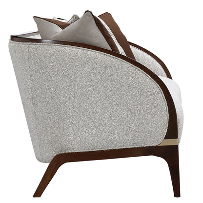 Houston - Sofa - Pebble / Walnut