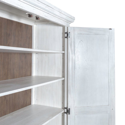 River Place - Armoire - Riverstone White & Tobacco