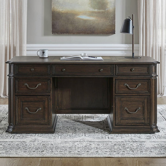 Providence Park - Jr Executive Desk - Chateau Brown