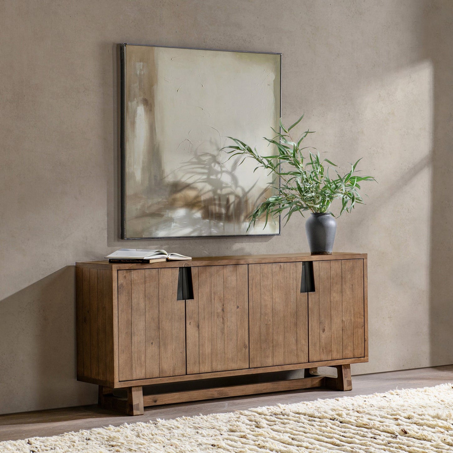 Lyra - 4 Door Buffet - Smoke Brown