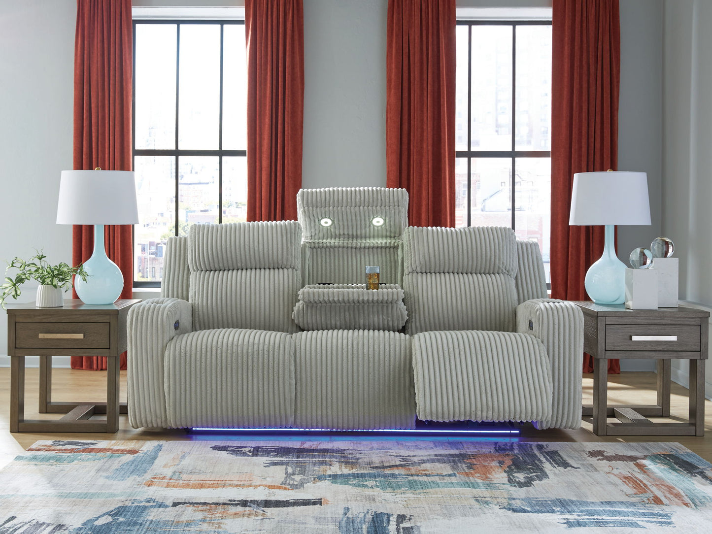 Forest Lake - Power Reclining Sofa With Adj Headrest