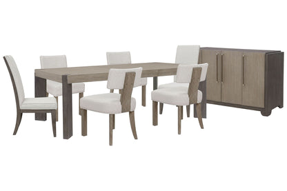 Anderson Park - Leg Dining Table Set With Klismos Chairs