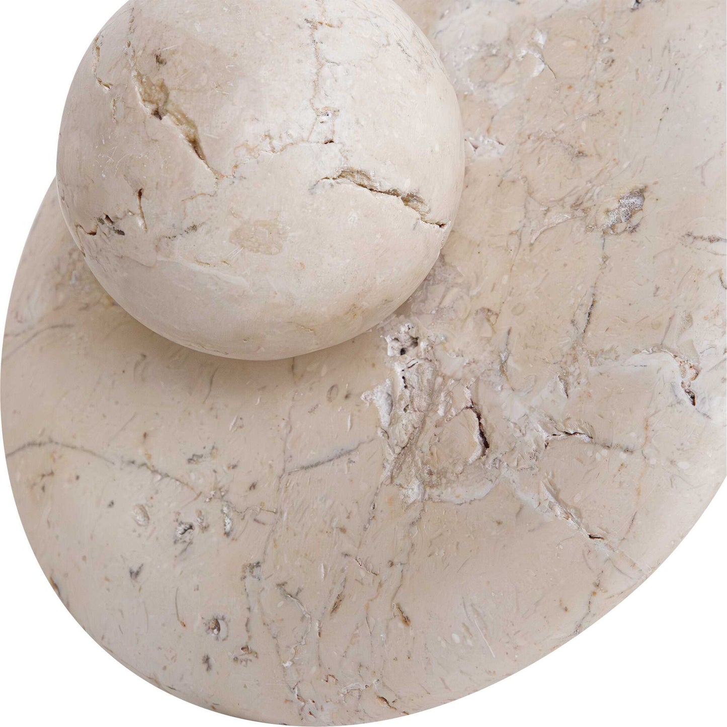 Quarried Stone - Indoor-Outdoor Sculptures (Set of 2) - White / Yellow