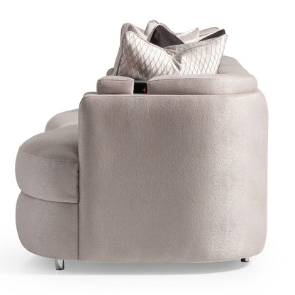 Carmela - Mansion Sofa - Zinc / Chrome