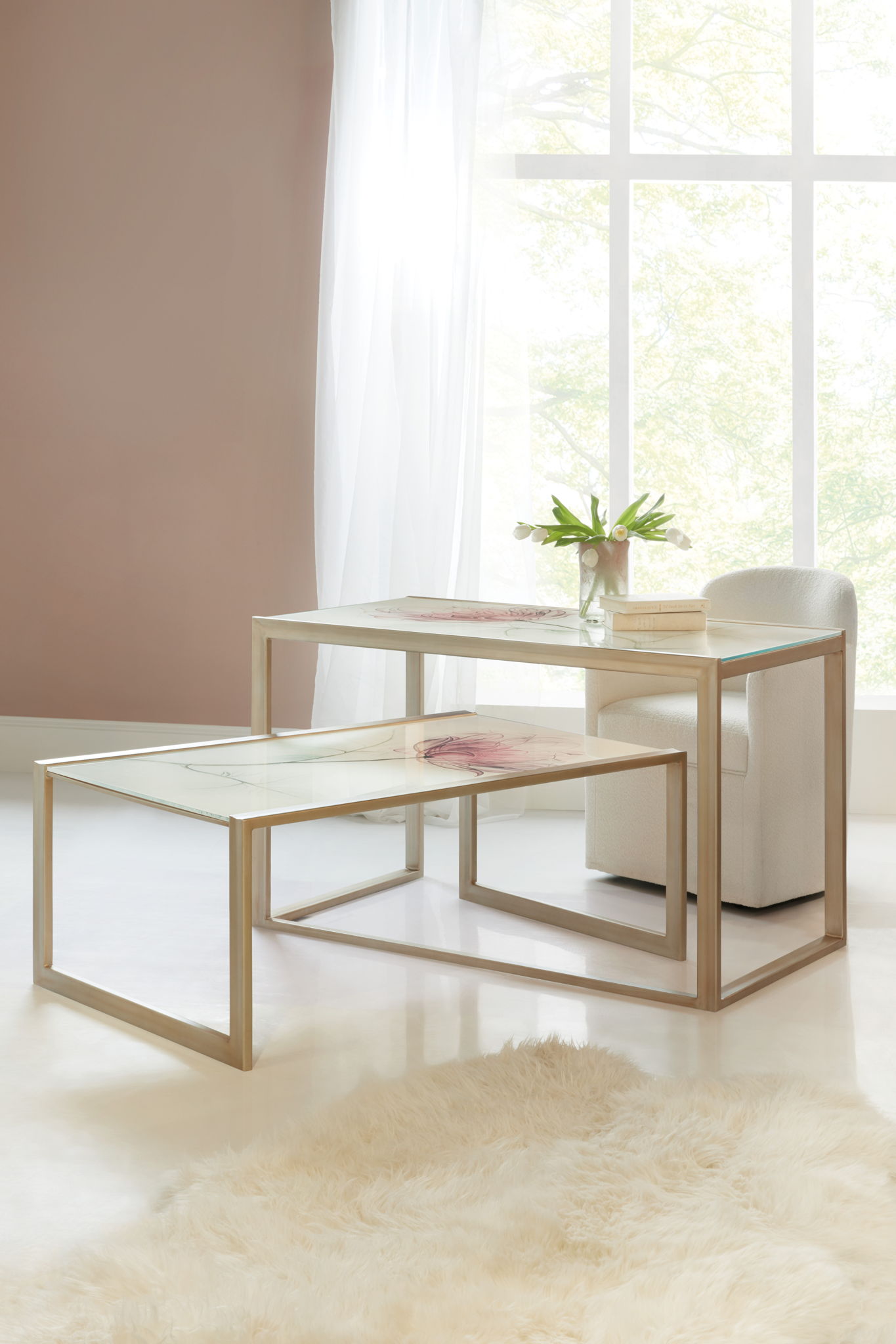 Susan G. Komen - Blossoming Hope Writing Desk - Gold