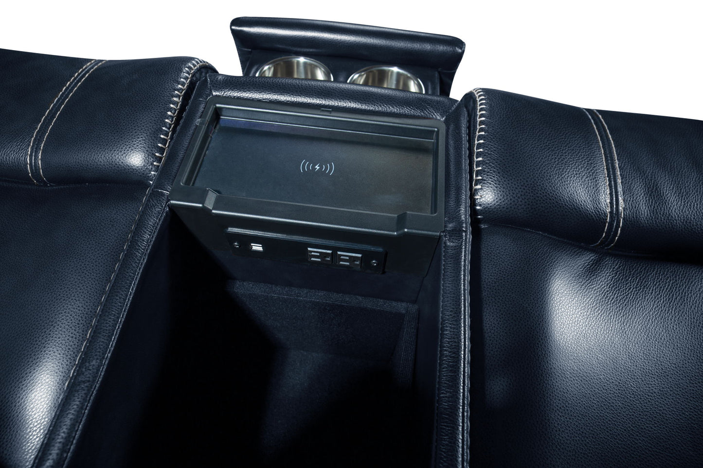 Glenwood - Power Console Loveseat-Recliner With Power And Power Headrest And Lumbar (Layflat)