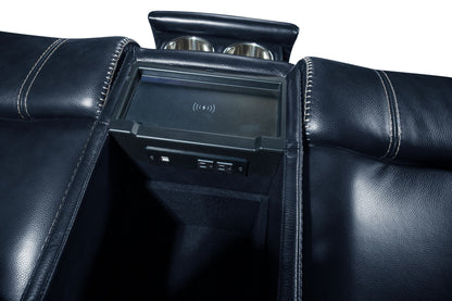 Glenwood - Power Console Loveseat-Recliner With Power And Power Headrest And Lumbar (Layflat)