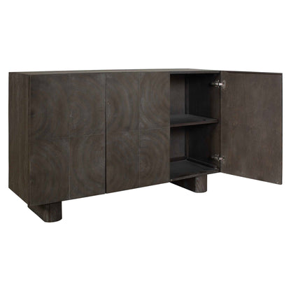 Phineas - 3 Door Modern Cabinet - Woodtone