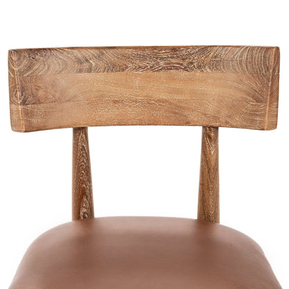 Alvaro - Leather Dining Chair (Set of 2) - Golden Wheat