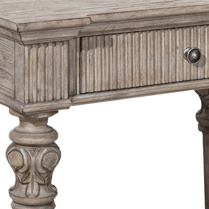 Kingsbury - 1 Drawer USB Charging Open Nightstand - French Gray