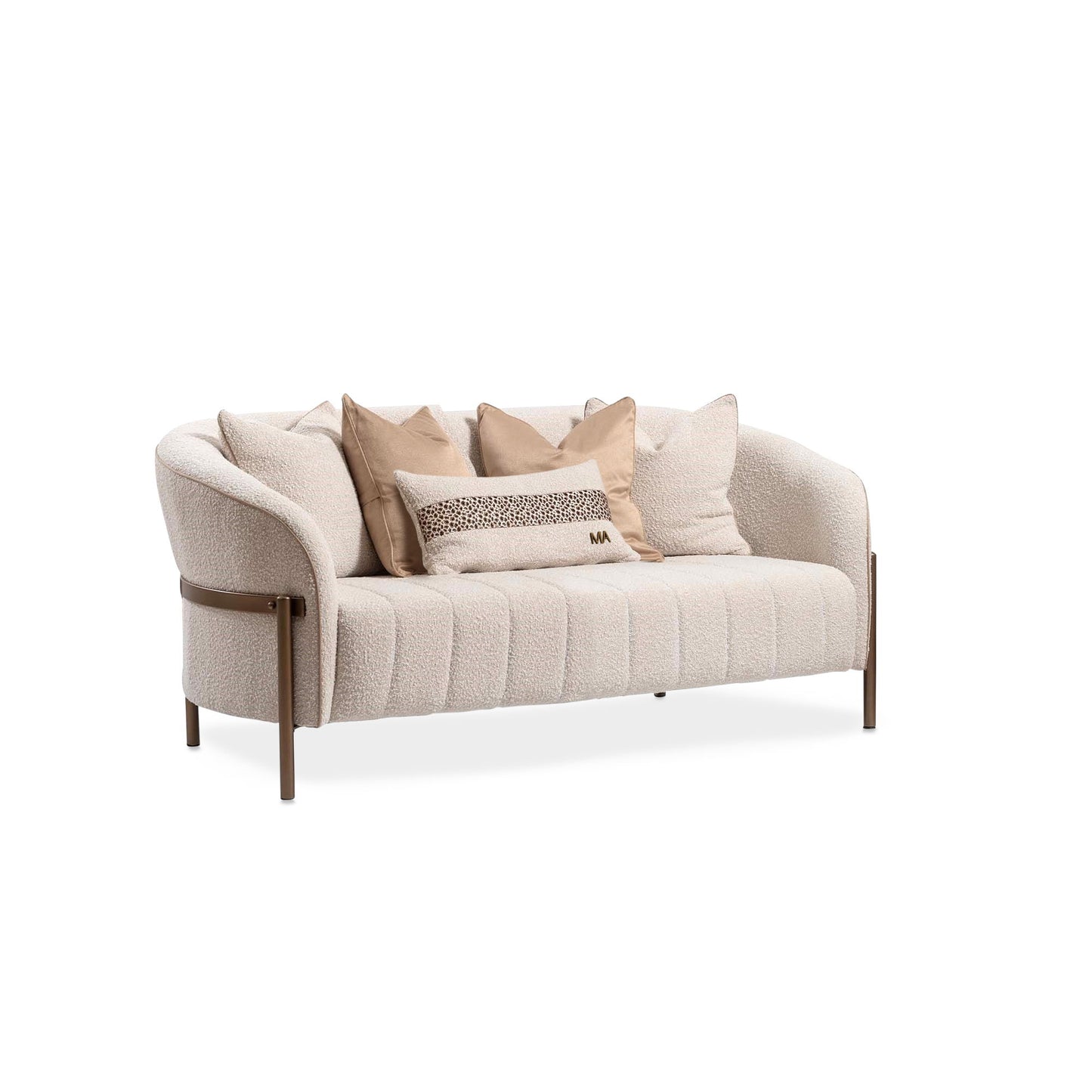 Lisbon - Loveseat - Oyster / Matte Bronze