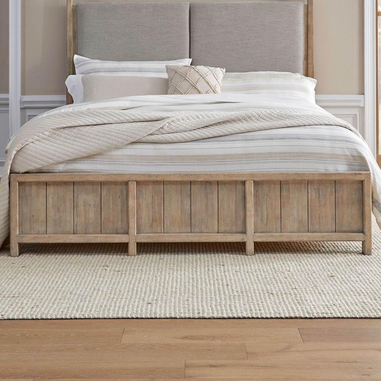 Proximity Place - Queen Panel Footboard - Barley Buff