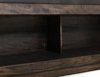 Balam - Wooden Bench With Cushioned Seat
