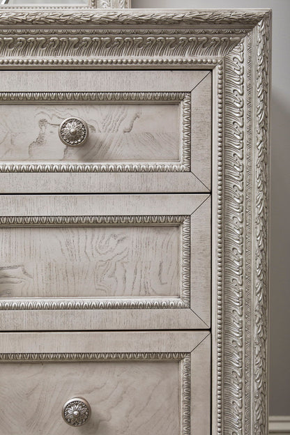 Camila - Dresser and Mirror - Creamy White