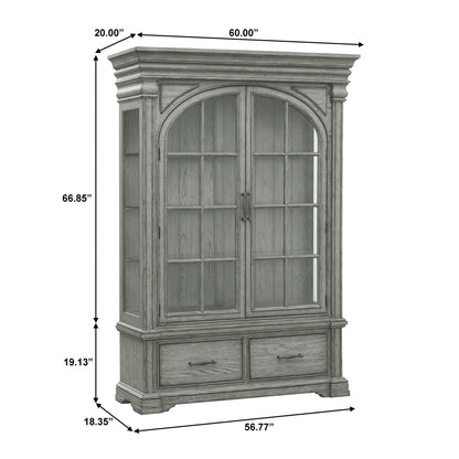 Madison Ridge - China Cabinet - Light Oak