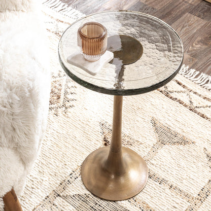 Fabiana - Round Accent Table - Brass