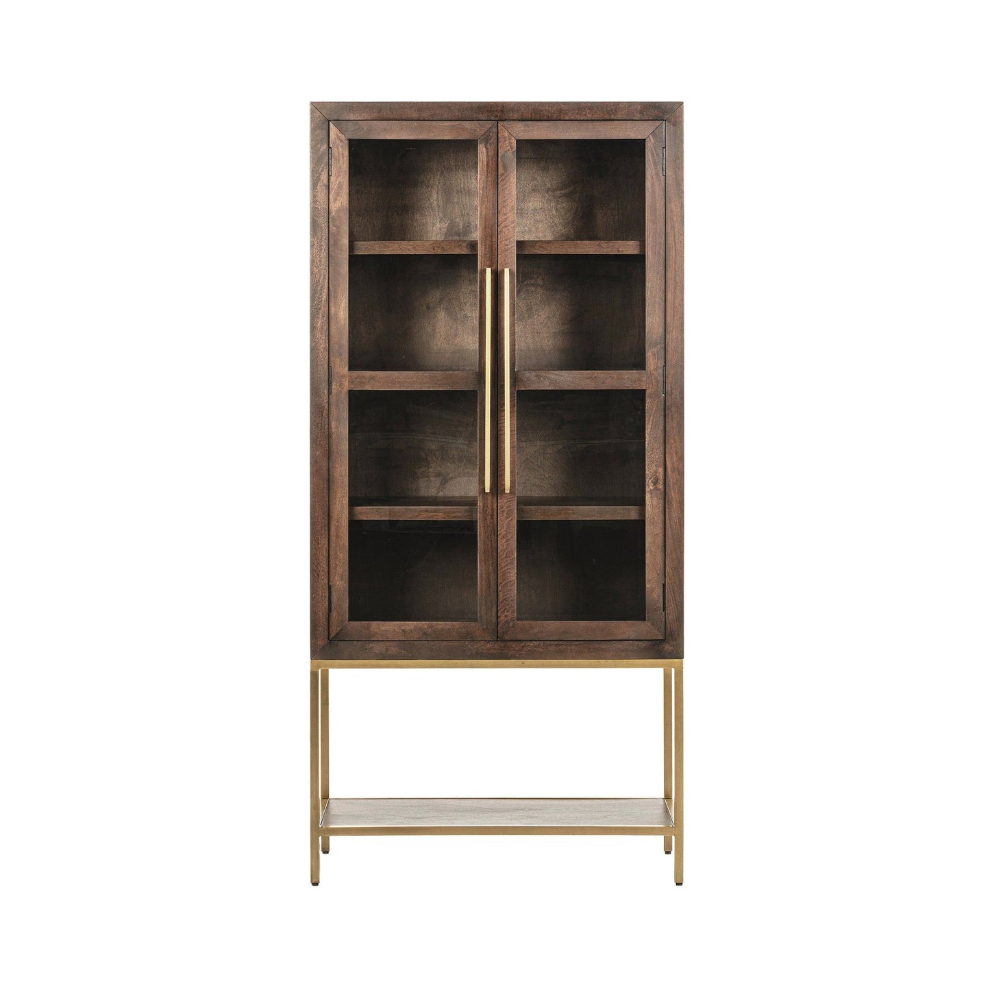 Freemont - Solid Wood Tall Cabinet - Kona Brown