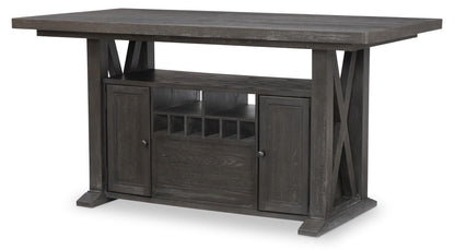 Briarwood - Complete Counter Height Table With Storage - Sable