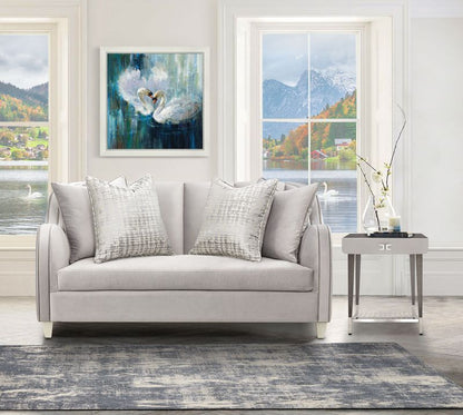 Roxbury Park - Velvet Loveseat - Steel / Slate
