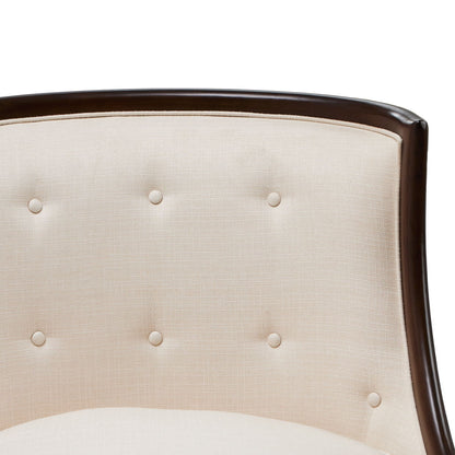 Belmont Place - Accent Chair - Cream / Espresso