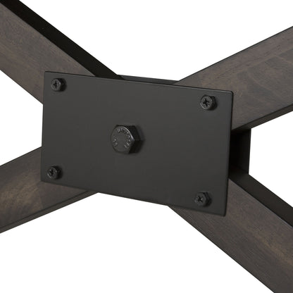 Double Bridge - Gathering Table Base - Dark Chestnut
