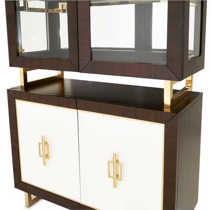 Belmont Place - Display Cabinet - White / Dark Brown