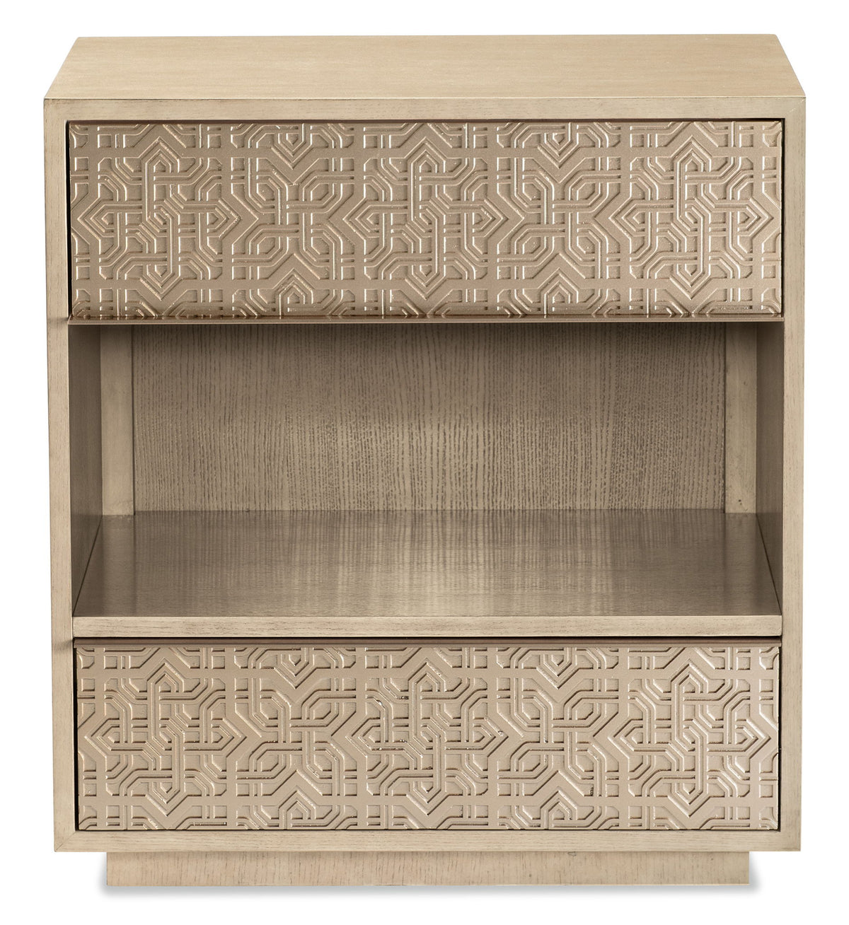 Geometry - Nightstand - Polished Limestone