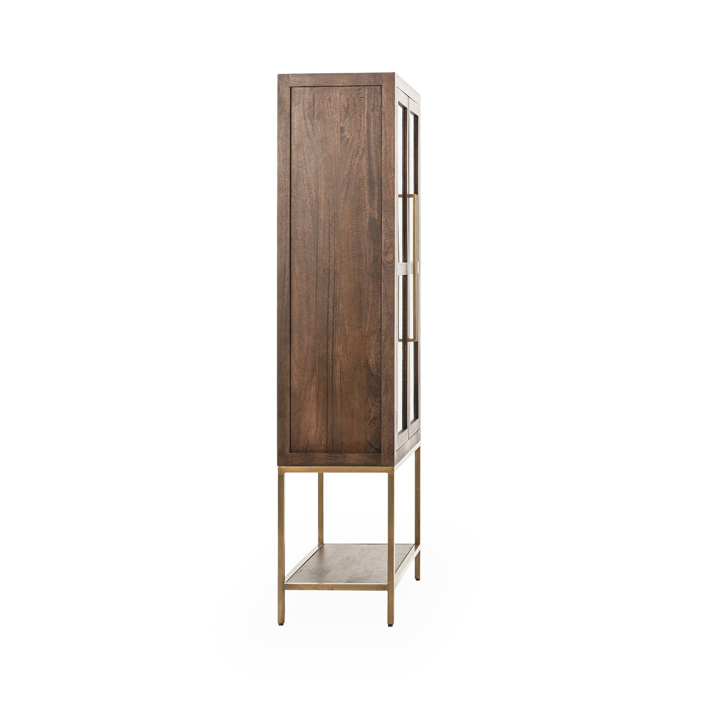 Freemont - Solid Wood Tall Cabinet - Kona Brown