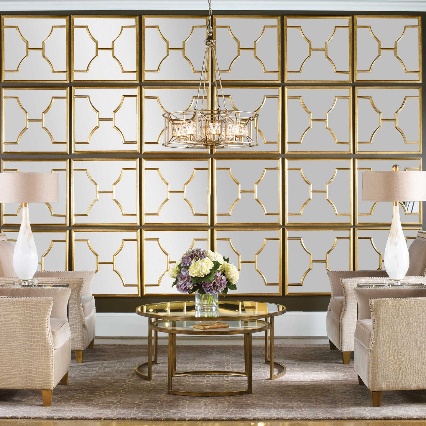 Misa - Square Mirrors (Set of 2) - Gold